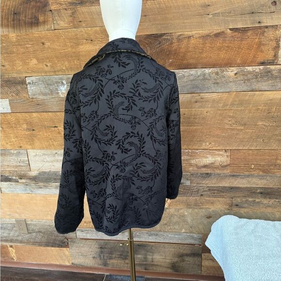 Coldwater Creek reversible light weight jacket black/browns-golds and black - Picture 6 of 13